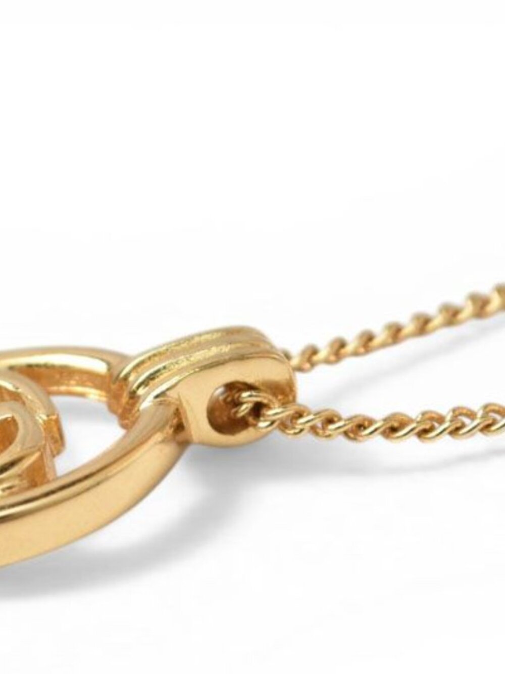 Dior Necklace Pendant Vintage CD Logo Gold - Picture 4 of 8